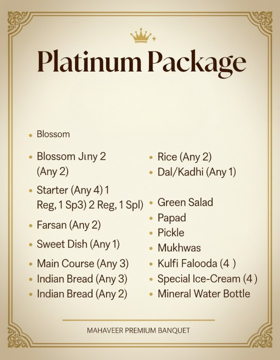 Platinum Package - Luxury Event Venue with Pure Veg Catering